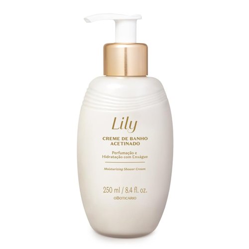 O Boticário Lily Satin Cream Cleanser, Moisturizing Bath Time with Hydration and Luxurious Fragrance, 8.4 Ounce (250ml)