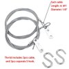 scottchen PRO Garage Door Safety Cable for Extension Springs Galvanized Carbon Steel 8'8" x 1/8" 7x7 Strands - 1Pair