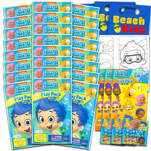 Nickelodeon Bubble Guppies Mini Party Favors Set for Kids - Bundle with 24 Nick Jr Aqua Bubble Gu...