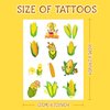 192 PCS Corn On Cob Temporary Tattoos Stickers, Corn Party Favors Birthday Party Decorations Supplies for Kids Boys Girls Classroom Rewards, 16 Sheets
