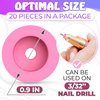 Pink Drill Nail Dust Collector - 20 pcs Professional Nail Drill Bits Pink Nail Tech Supplies Electric Nail Filer Plastic Cap - Nail Art Tools Drill Dust Collector Dust Stopper Nail Drill Bit Holder