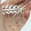 Samlbale 2 pcs Wedding Hair Comb Gold Leaf Hair Combs for Women Accessories,Bride Wedding Hair Accessories for Women and Girls