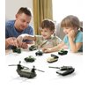Small Army Toy Cars, Geyiie Die Cast Military Truck Vehicles Toys for Kids, Army Helicopter, Tanks, Mini Car Set as Easter Basket Stuffers Gifts for Boys Girls Age 3-8, East Party Favor