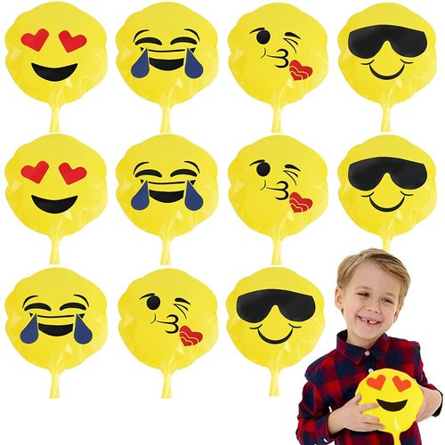 ArtCreativity Emoticon Whoopee Cushions, Set of 12, Fun Whoopee Noise Makers for Kids and Adults, 100% Non-Toxic Prank Toy, Novelty Gag Joke Gift, Birthday Party Favors for Boys and Girls