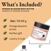 Nabila K Body Butter - Daily Moisturizer for Body Care - Skin Hydrating Deep Moisturizing - Natural Ingredients - Orange Blossom - 2 oz
