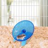 Hamster Flying Saucer Silent Running Exercise Wheel for Gerbil Rat Mouse Hedgehog Small Animals (Blue)