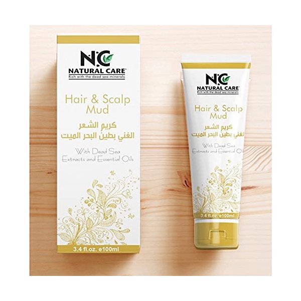 Natural Care Dead Sea Mud Mask for Hair Growth, Scalp Mud Mask to Repair Itchy, Dry Skin, Deep Moisturizing Action with Natural Glow