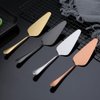 Mengbaobao 10x Cake Server Pie Holder Transfer Triangular Spade Spatula Serrated Edge - Gold