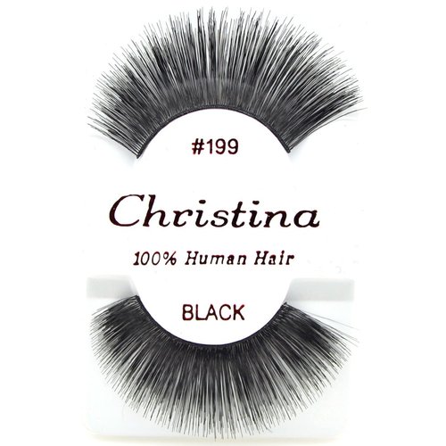 12X #199 Christina 100% Human Hair Fake Eyelashes