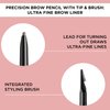 ARTDECO Ultra Fine Brow Liner - Ash Brown - Thin Twist-Out Tip Creates Ultra-Fine Lines - Integrated Grooming Brush - Smudge-Proof & Waterproof - Eyebrow Pencil - Eye Makeup - Vegan - 0.03 Oz