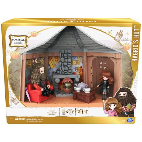 Wizarding World Harry Potter, Magical Minis Hagrid’s Hut Playset with 2 Figures and 9 Doll Accessories, Kids Toys for Ages 6 and up