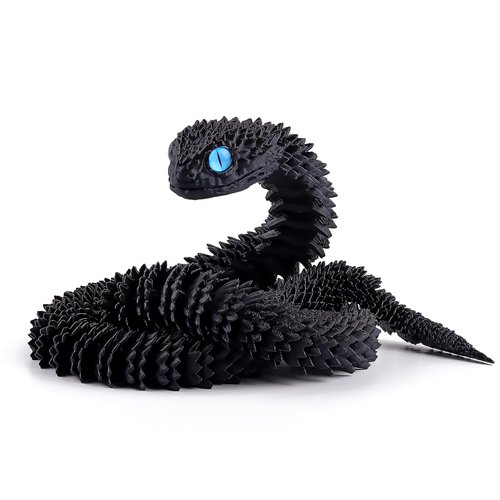 3D Printed Animal Snake, 23.6 Inches 3D Printed Snake Toy,3D Printed Simulate Snake Animal Articu...