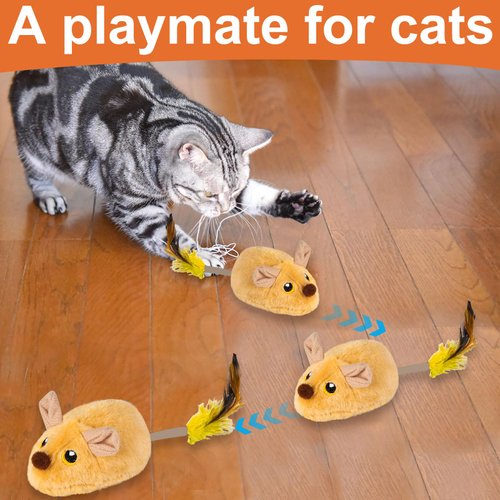 Remote Control Mouse Toy,2024 New Remote Control Cat Toys Mice Electronic Moving Toy,Interactive Cat Toy Mouse Moving Cat Toys for Indoor Cats