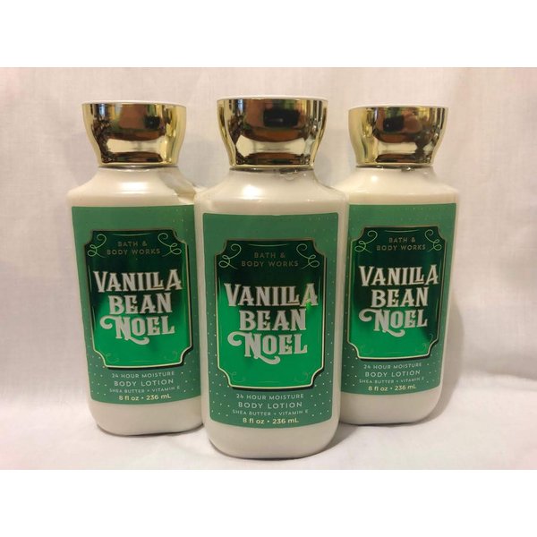 Bath and Body Works Holiday Traditions 2019 Vanilla Bean Noel 3 Pack Body Lotions Set 8 Fl Oz each