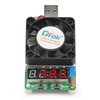 DROK USB Load Tester, Electronic Load Test Resistor Module 25W LD25 USB and Type C Interface Discharge Adjustable Constant Current 0.25A-4A Intelligent Temperature Control with Cooling Fan