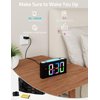 Mesqool Digital Alarm Clock for Bedrooms - Plug-in LED Clock with Dynamic RGB Digits, Dimmable Display & Night Light, 7 Color Options, Adjustable Alarm Volume, DST, 12/24 Hour - Ideal for Kids