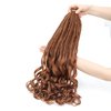 Aguacor Loose Wave Dreadlocks Synthetic French Curly Single Ended Dreadlock Extensions 24inches 10 Strands Thin Soft Spanish Curly SE Dreadlock Extensions for Women (10 Strands, 30#)