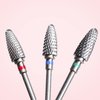 3 Pieces 5 in 1 Nail Drill Bits 3/32 Inch Professional Tungsten Nail File Bits 3/32 Inch Shank Size Drill Machine for Acrylic Nails,Manicure, Nail Art, Drill Machine, Both Left and Right Handed