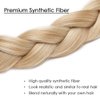 Hairro Braided Hairband Plaited Headband with Synthetic Hair - Elastic Stretch 3 Strands For Women Girls 27g #26/613 Blonde