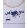 Rumtock Blue Hair Comb with Earrings for Women Girls Wedding Bridal Hair Piece Handmade Bnaquet Prom Jewelry