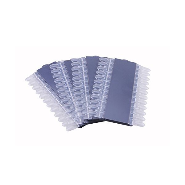 Pack of 4 - GOGOONLY 24 Clear Tips Reusable Nail Art Display Chart Acrylic False Tips Practice Tool - 96 Tips in Total - BH000450