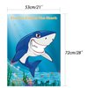 FEPITO Pin The Fin on The Shark Game with 24 Pcs Fins for Shark Birthday Party Decoration, Party Supplies