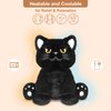 SuzziPals Microwavable Grumpy Black Cat Stuffed Animals Lavender Scent, Heated Stuffed Animals Heating Pads for Cramps & Pain, Black Cat Plush for Bedtime Cuddle Warming Stuffed Cat Stress Relief Gift