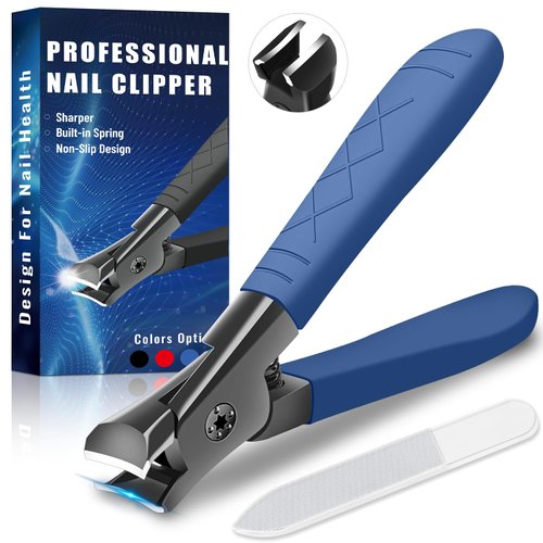 Nail Clippers for Thick Nails, Professional Nail Clippers, Senior Nail Clippers for Men, Women, Toe Nail Clippers Adult Thick Nails, Long Handle Ultra Sharp Nail Clippers for Finger Nails and Toenails