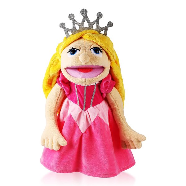 Role Play Hand Puppets Hand Plush Chef Doctor Fireman Pirate Detective Athlete Nurse Worker Hand Puppet Toys Puppets for Kids Storytelling Imaginative Pretend Play Teaching Preschool(Princess)