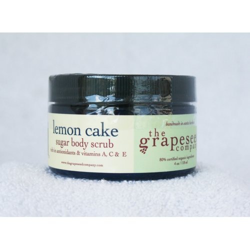 The Grapeseed Company - Natural Sugar Body Scrub - Lemon Cake - 8 Oz