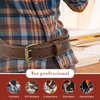 Style n Craft - 3" Wide Tapered Full-Grain Leather Work Belt, Durable and Rugged Belt, Dark Tan (98437)