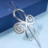 Andelaisi Boho Viking Celtic Knot Hair Stick Hairpin Vintage Infinity Hair Slide Hair Clip Silver Hair Sticks Metal Long Bun Holder Clip Alloy Hair Accessories for Women and Girls Headdress