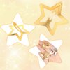 Wanmu Star Hair Clips, 1.6" Cute Star Snap Barrettes, Rave Star Headpiece Accessories, 2000s Y2K Silver/Gold/Black Metal Star Hair Barrettes for Girls Women