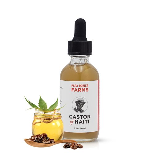 Papa Rozier Farms Pure Organic Castor Oil for Hair Growth, Skin Moisturizer, Grow Eyelashes, Eyebrows and Nails Treatment, 2 Fluid Ounces, Pack of 1