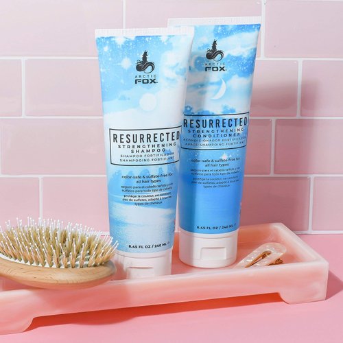 ARCTIC FOX VEGAN & CRUELTY FREE RESURRECTED STRENGTHENING COLOR SAFE & SULFATE FREE SHAMPOO AND CONDITIONER FOR ALL HAIR TYPES (SHAMPOO & CONDITIONER)