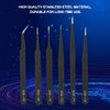 6PCS Precision Anti-static Tweezers Set, Pointed Tweezers, Stainless Steel Tweezer Maintenance Tool for Eyelash Extension Electronics Jewelry-making Laboratory Work Repairing Make up Nail Art