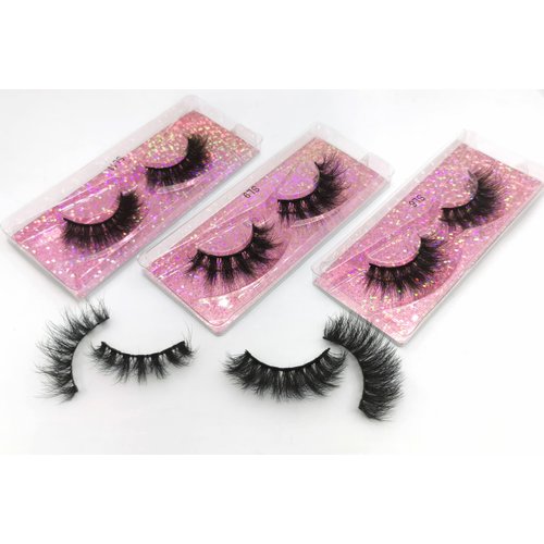 Ellazzle 20 Pairs Faux Mink Eyelashes Wholesale Lashes Pack, Lashes Natural Look 16mm-20mm False Eyelashes Pink