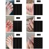 870Pcs French Tip Nail Stickers French Manicure Nail Art Stickers French Nail Tips Tool Self-Adhesive French Strips Guides with 1Pcs Tweezers And 1Pcs Nail Cuticle Pusher Rubber（24 Sheets）