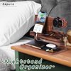 ZAPUVO Gifts for Men, Gifts for Dad Husband Christmas Xmas from Daughter Son Kids Wife, Wood Phone Docking Station Nightstand Organizer, Birthday Gifts Ideas Boyfriend Anniversary Graduation for Him