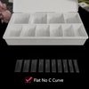 HWHUNO 500pcs No C Curve XL Long Square Straight Fake Nails Flattened Half Cover Artificial Nails,Clear ABS False Square Nail Tips Medium for Nail Salon Professional and Home DIY Nail Art 10 Size