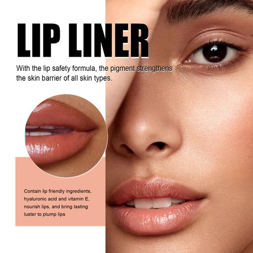 3 Colors Peel Off Lip Liner Tattoo, Peel Off Lip Stain with Matte Finish, Long Wear Lip Liner Lipstick, Long Lasting, Waterproof, Transfer-proof, Highly Pigmented Color Makeup for Women