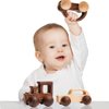 Wooden Rattle Toy Car Set 3PCS Baby Toy Skill Development Educational Toy Environmental Protection Toy Car