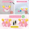 YUISTRE Baby Bath Toys Crab:Bubble Machine Bath Toy Crab Bath Bubble Maker,Blow Bubbles and Plays Children’s Songs,Bath Toys for Toddlers 1-3,Battery Operated(Pink)