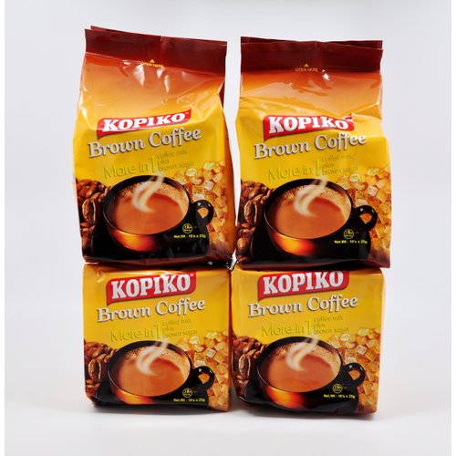 4 Kopiko 3 in 1 Brown Instant Coffee (4 pack x 10 sachets) Ships from California