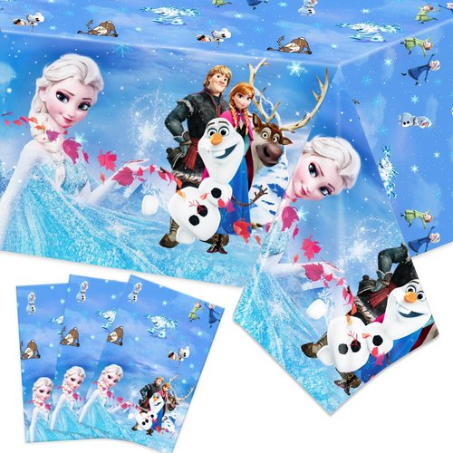 SNABETNA 3pcs Birthday Party Decorations Tablecloth, 70"x43" Birthday Party Decoration Table Cloth, Disposable Plastic Table Cover, Dinner Decorations for Birthday Party
