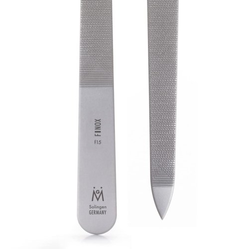 GERMANIKURE Original Triple Cut Metal Nail File, Double Sided FINOX Stainless Steel, Ethically Made in Solingen Germany