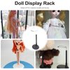 jojofuny Doll Stands for 12- inch Dolls, 2pcs Black Action Figure Stand Portable Fashion Dolls Organizer Display Bracket Doll Holder for Home Decoration, 35cm