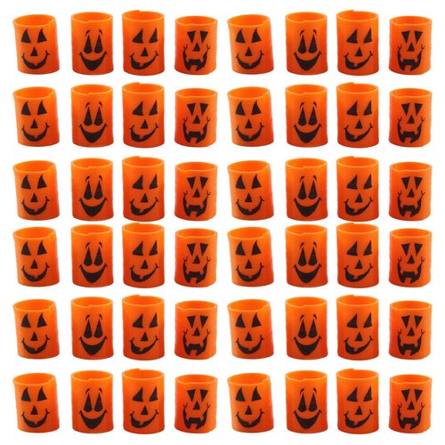 Curious Minds Busy Bags Bulk 48 Spring Coil Novelty Toy - Pumpkin Jack O Lantern - Trick or Treat Prize - Party Favors (4 Dozen)