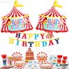 Katchon, Circus Tent Carnival Balloons - Gaint 30 Inch, Pack of 2 | Carnival Theme Party Decorations | Circus Balloons for Carnival Decorations | Circus Birthday Party Decorations | Carnival Tent