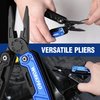 WORKPRO Multitool-11 in 1 Multitool Pliers with Pocket Clip and Sheath-EDC Multi Tool Knives with Safety Lock-Camping Tools Pocket Knife with Screwdriver Saw Blade Wire Cutter and Bottle Opener-Blue